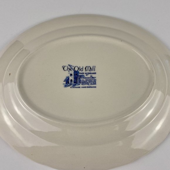 Vintage Johnson Bros "The Old Mill" oval 12" serving platter - Picture 3 of 7